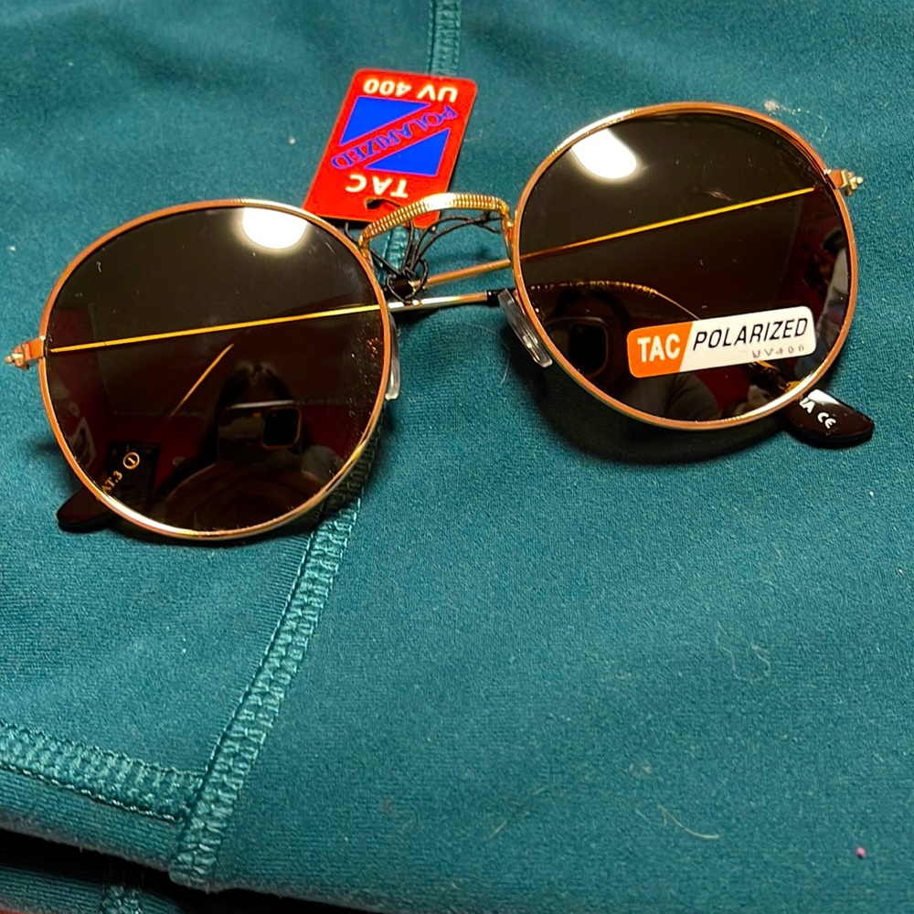 New Gold frame brown lens aviator sunglasses